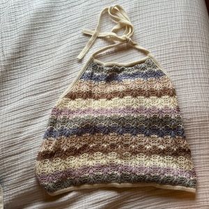 American Eagle Crochet Halter Tank